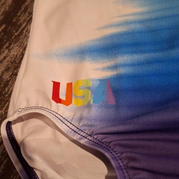 GK Elite Gymnastics Rainbow Sizzle Leotard Size Child Medium‎ - Picture 6 of 6